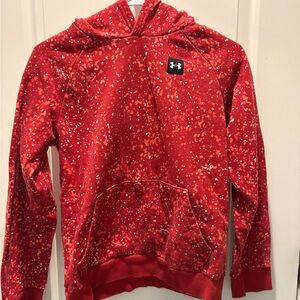 Under Armour Red Speckle Fleece-Lined Hoodie